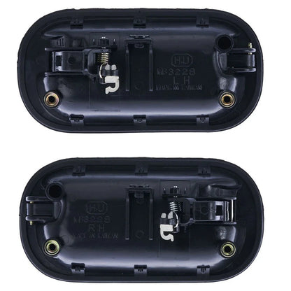 Door Handle Outer Set of 2 Black Front L+R for Mitsubishi Canter (1995–2005)