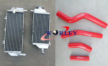 Aluminum Radiator + RED Silicone Hose for YAMAHA WR450F (2012-2014)