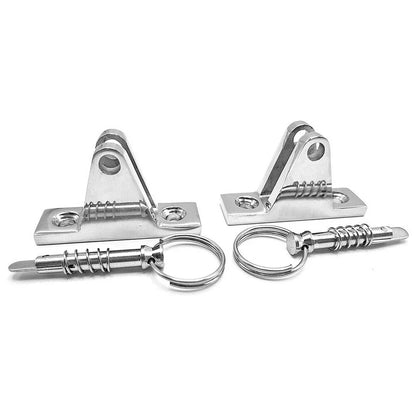Marine Grade Stainless Steel Hinge / 2 x / Removable Pin for Bimini Top