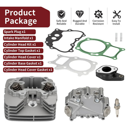 Cylinder Head + Gasket + Intake Manifold Boot for Honda TRX250X (2009–2014)