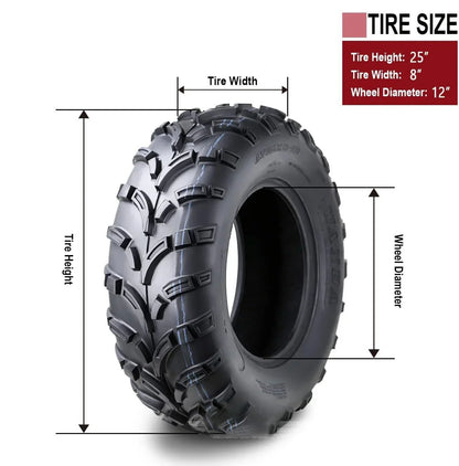 WANDA Front 25x8-12 Tires for ATV