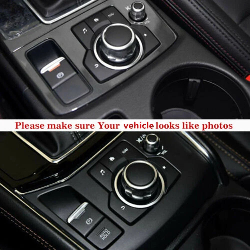 Cap Button Covers for Mazda 3 6 CX-5 Red Aluminum Alloy EPB Park