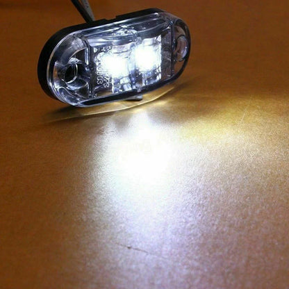 2 x Led Light Oval Clearance Trailer Side Marker Tail Lamp 12V-24V DC for Car Truck