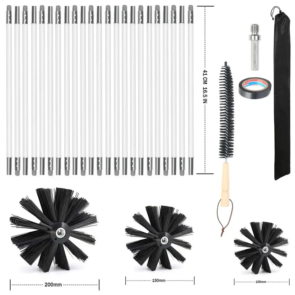 30 pcs Chimney Cleaning Brushes for Duct Vent Sweep Tool