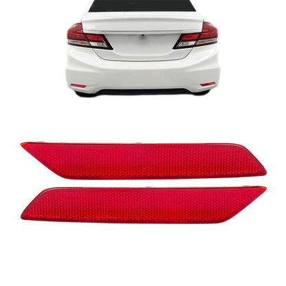 Rear Bumper Brake Light Reflectors for Honda Civic Sedan (2016-2021)