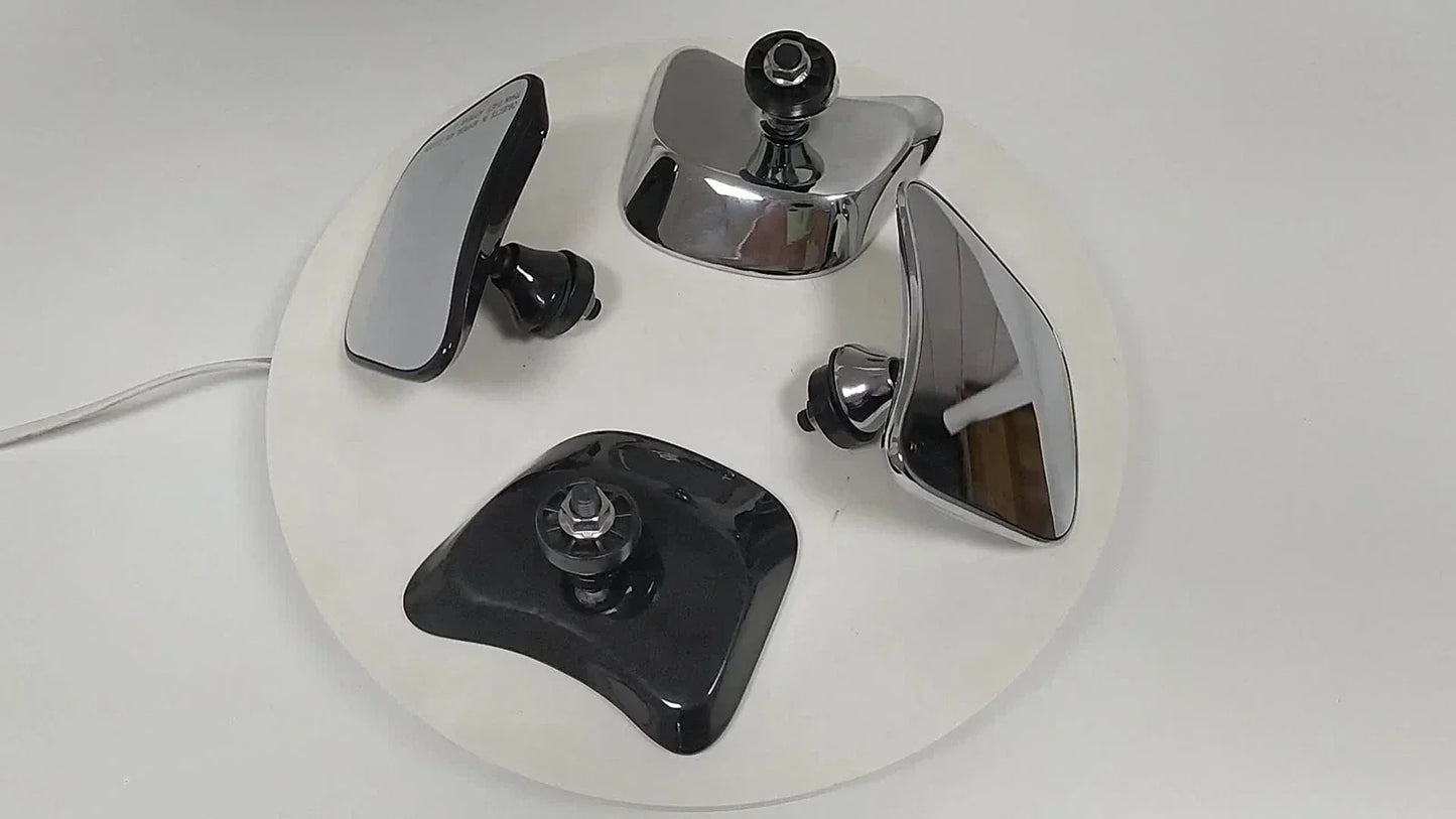 Black Fairing Mount Rearview Side Mirrors for Harley CVO Street Glide (24)