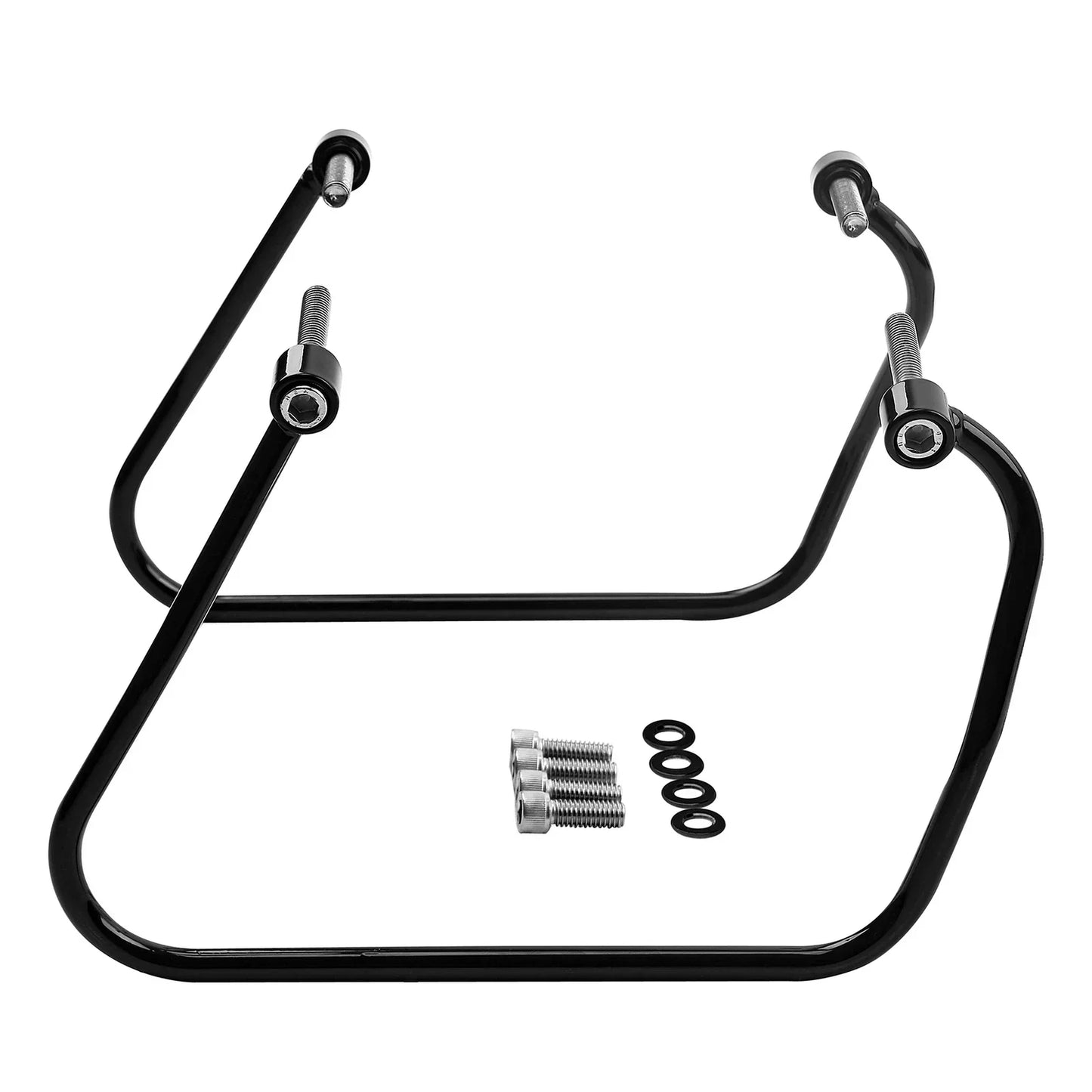 Black Saddlebag Support Bracket for Harley Softail Street Bob Slim (2018-2024)