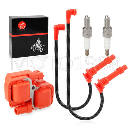 2 x Ignition Coil & Spark Plug Wire Cap for Polaris General 1000 (2016–2023)