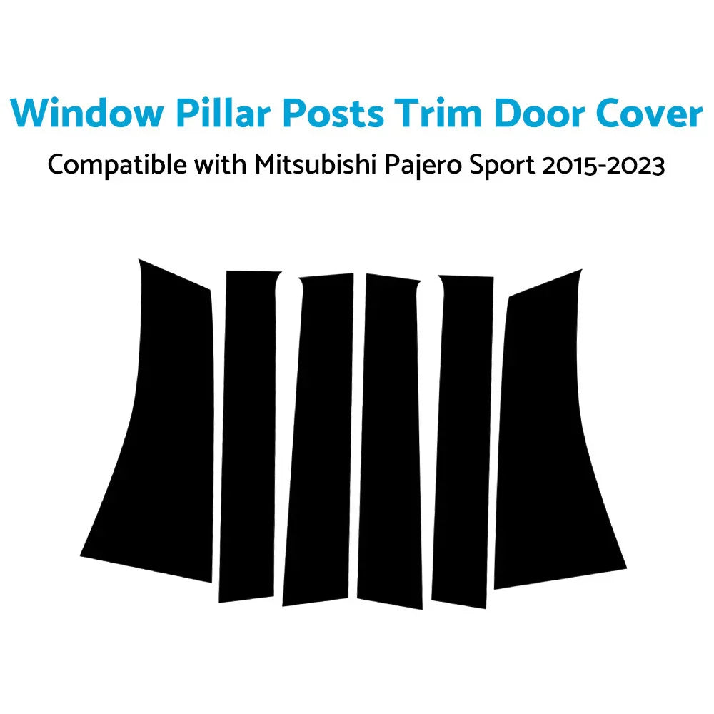 Window Pillar Posts Trim Door Cover for Mitsubishi Pajero Sport (2015-2023)