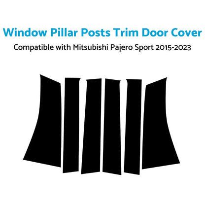 Window Pillar Posts Trim Door Cover for Mitsubishi Pajero Sport (2015-2023)