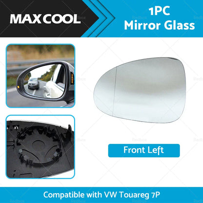Heated Left Mirror Glass for VW Touareg 2011-2018