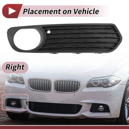 1 x Front Right Fog Light Grill for BMW F20 (2011-2015) Black