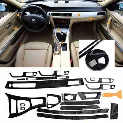 Interior Glossy Black Package Decoration Decals for 3 Series E90 (2005–2012)