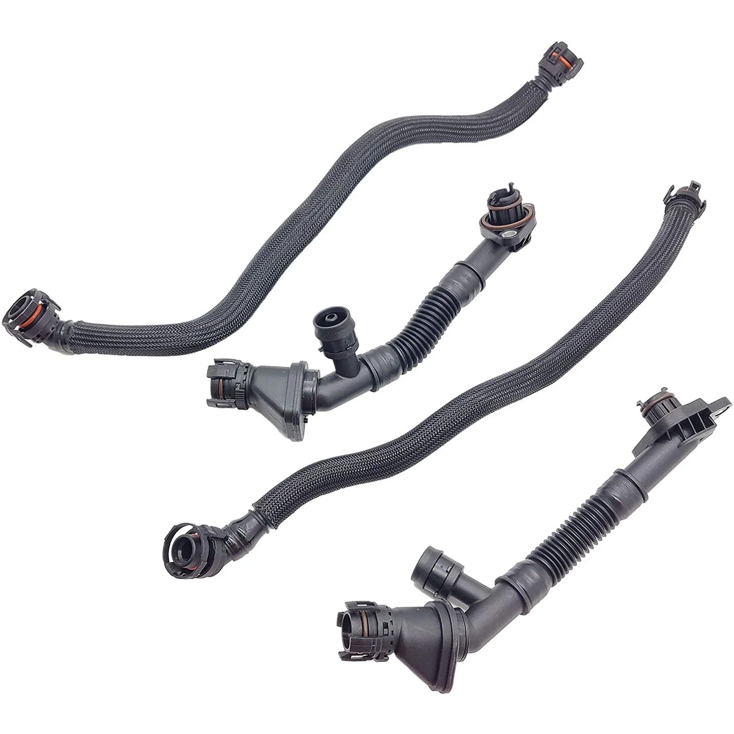 Breather Hoses 4Pcs for BMW 550i 650i 750Li X5/6 B7 (2004–2015)