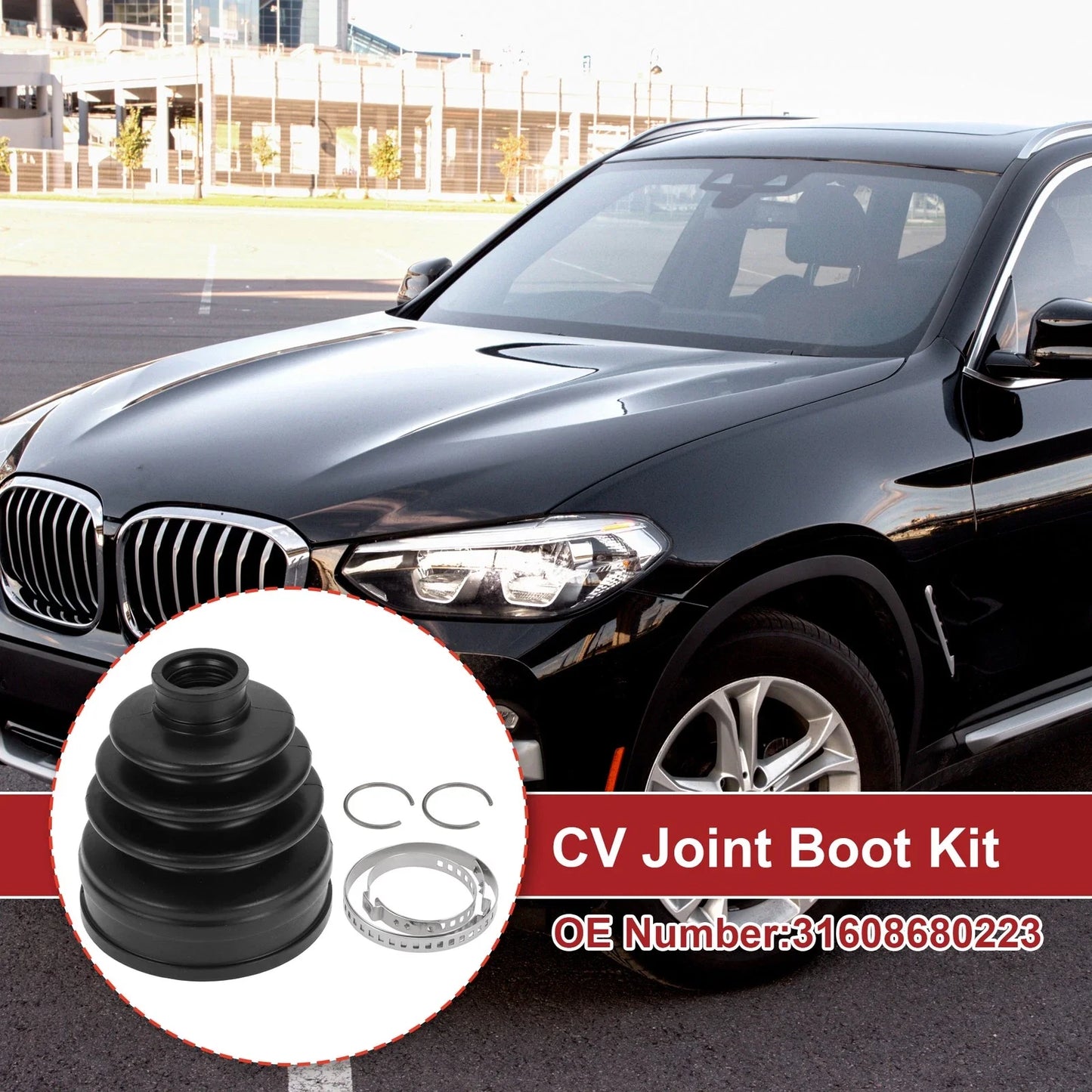 Inner CV Joint Boot Kit with Clamps for BMW X3 (2018-2024)