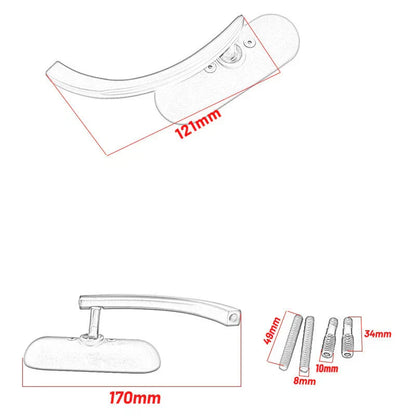 Black Billet Mini Oval Motorcycle Mirrors for Harley Softail Sportster
