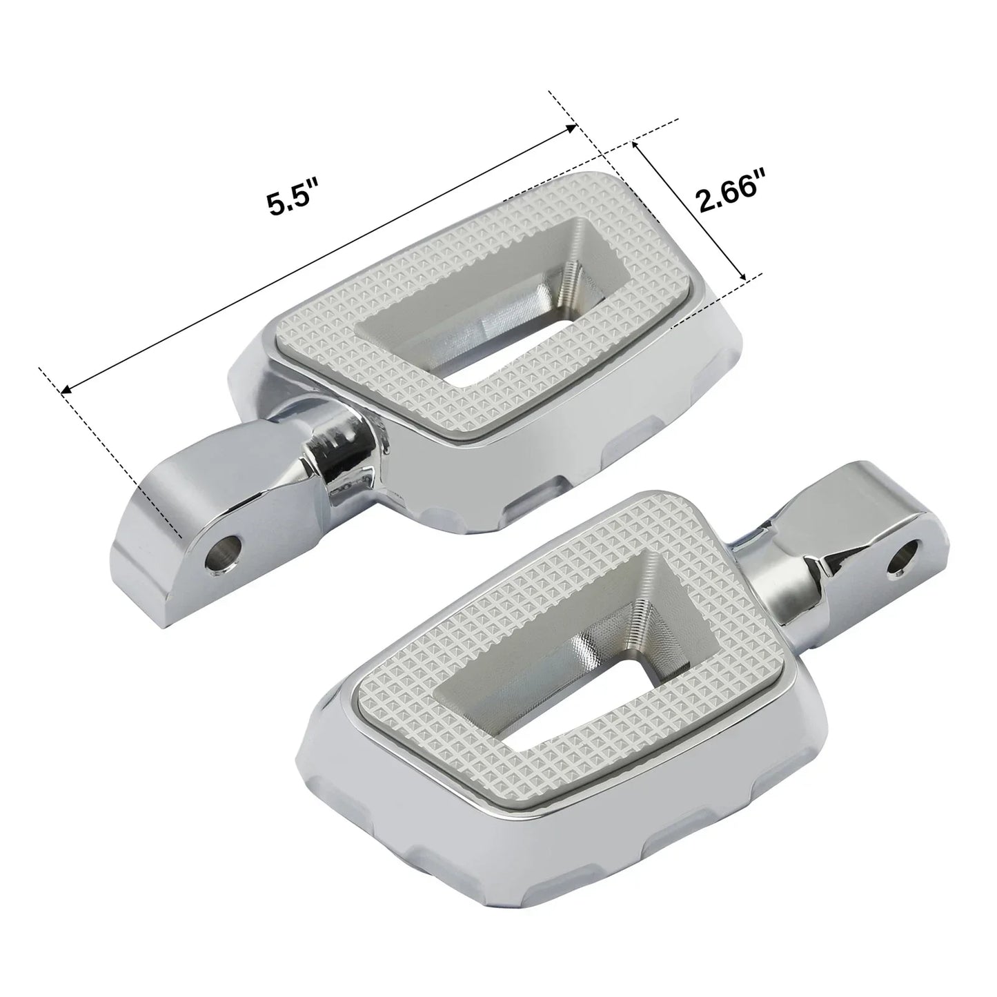 Chrome Passenger Footpegs for Harley Street Fat Bob 2018-2025