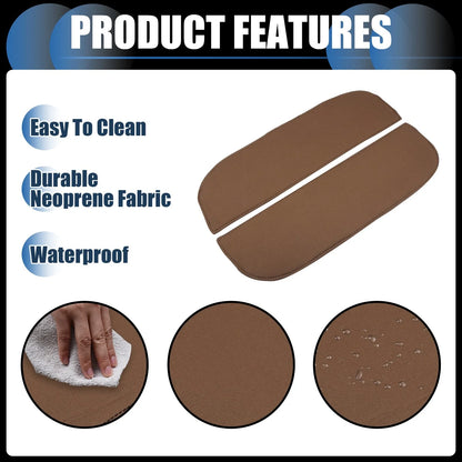 Armrest Protector Cover Pad for BMW X5 X6 Neoprene Fabric Deep Brown