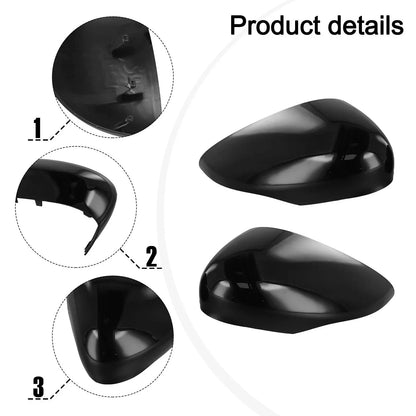 Gloss Black Side Mirror Cover for Car Accessories Door Wing Mirror Cover Cap