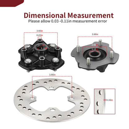 2 x Wheel Hub Brake Disc for Honda Rancher 420 (2014–2024)