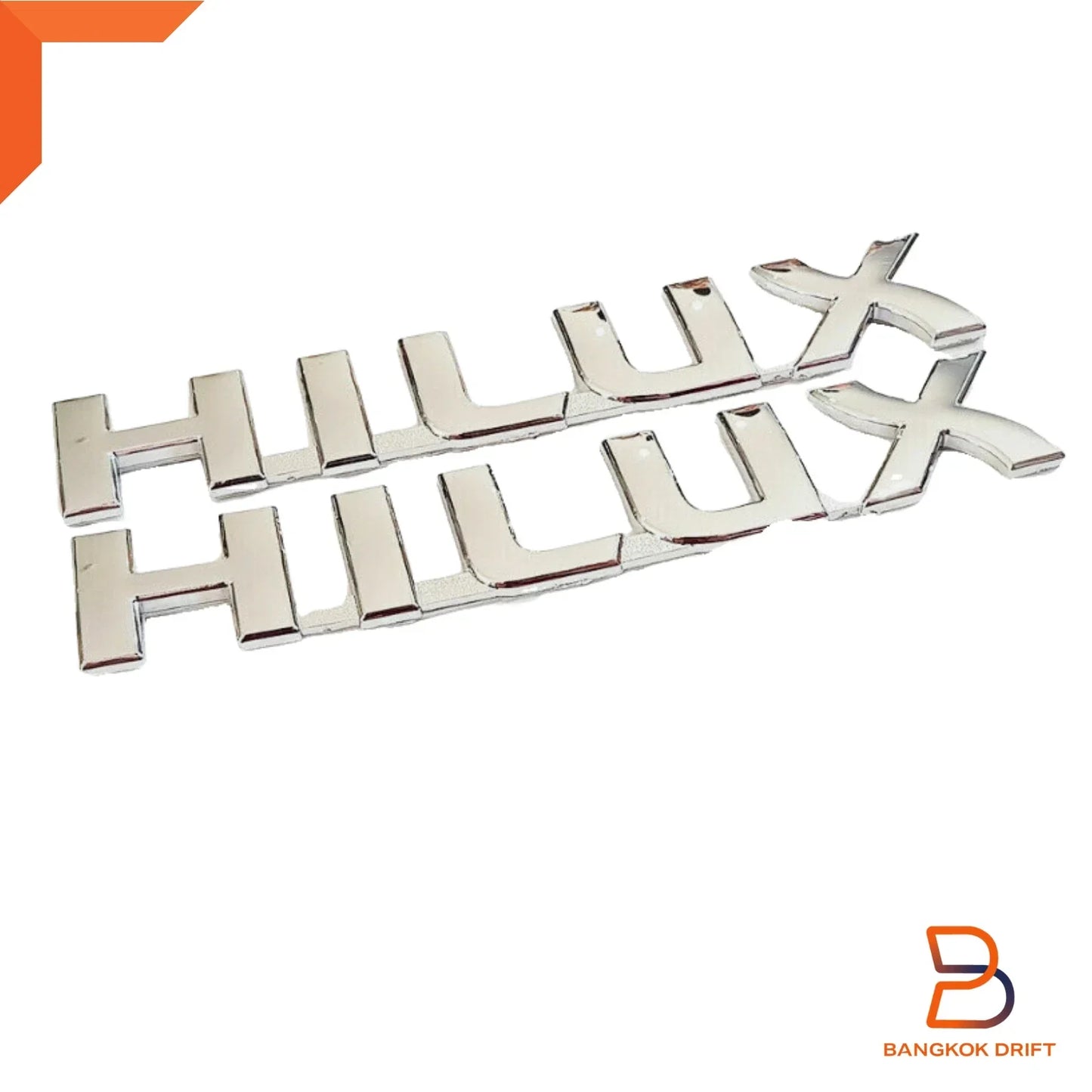 Chrome Rear Side Badge Set for Toyota Hilux Vigo MK6 MK7 (2005-2023)