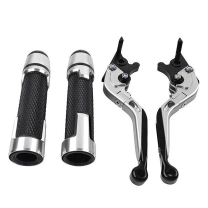 Silver Extendable Brake Clutch Lever Grip Set for Yamaha YZF R3 MT-03 (2015-2023)