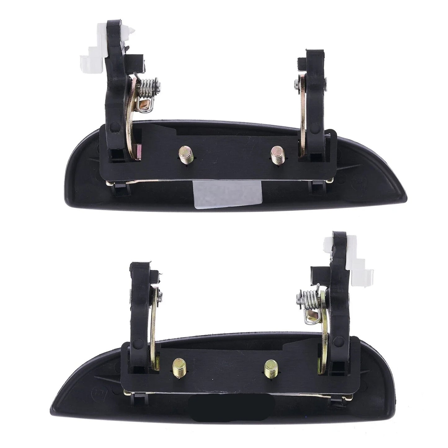 2 x Front Left & Right Outer Door Handle Smooth Black for Kia Rio (2002–2005)