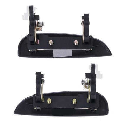2 x Front Left & Right Outer Door Handle Smooth Black for Kia Rio (2002–2005)