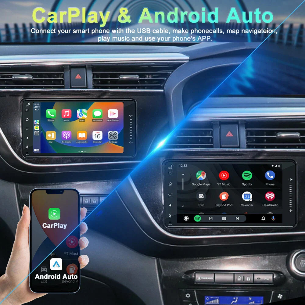 7" Wireless CarPlay Android Auto Radio for Toyota Camry (2002-2006)