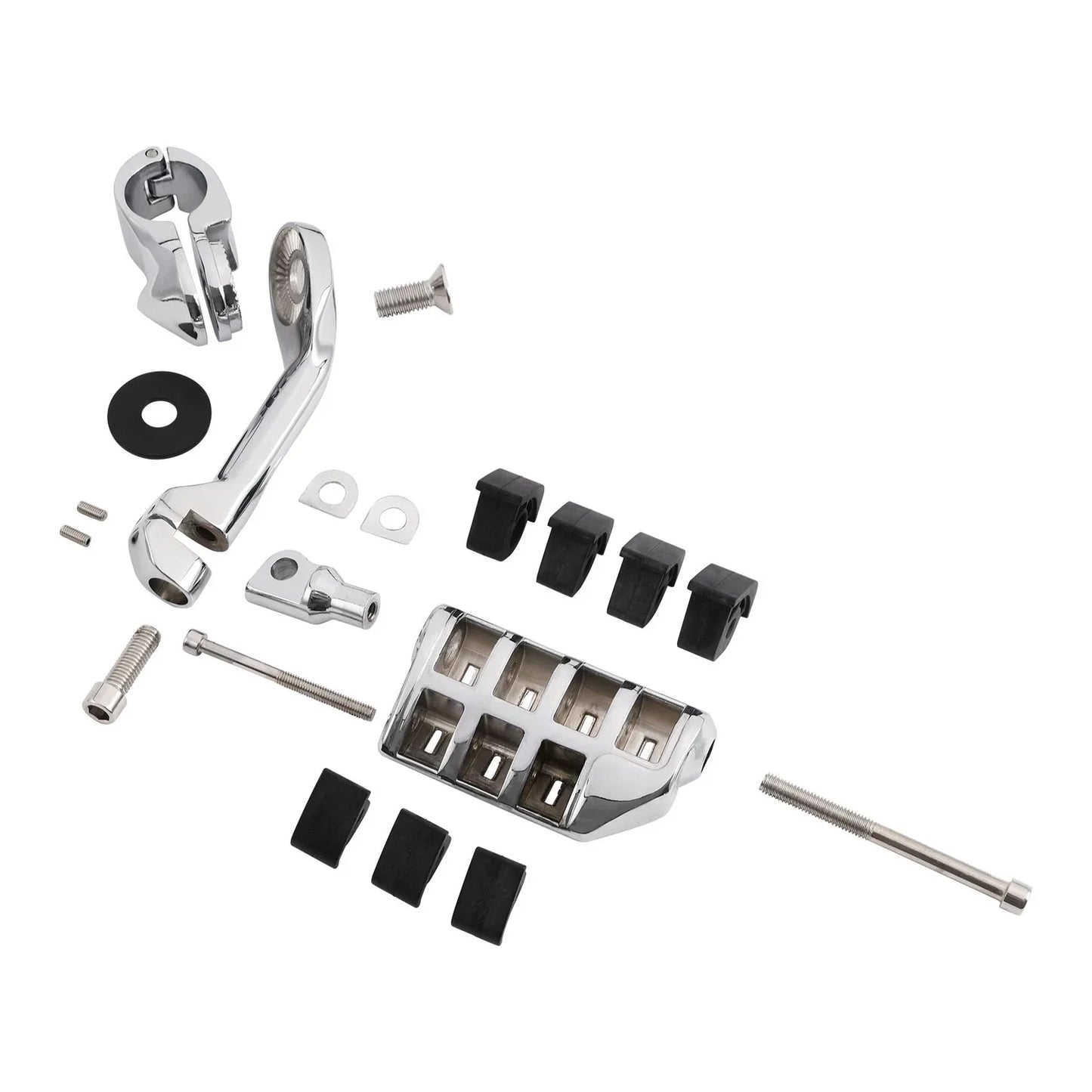 1-1/4" Chrome Footpeg Footrest Mount for Harley Touring Engine Guard