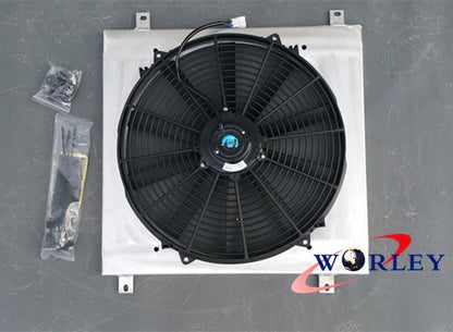 Aluminum Radiator Shroud & Fan for Datsun 1200 (1970-1973)
