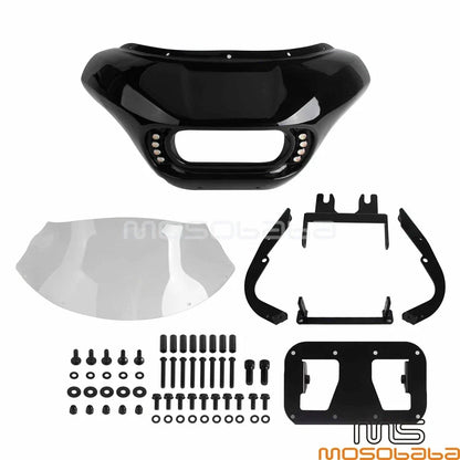 Headlight Fairing w/Dual LP4 Windshield for Softail Fat Bob FXFB FXFBS (18-25)