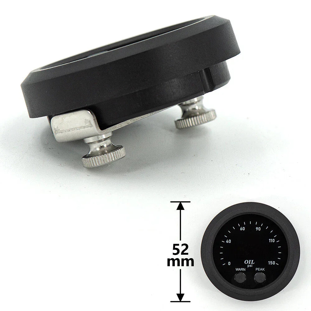 2" Red Digital LED Oil Pressure Gauge Meter for Car (0-150 PSI)