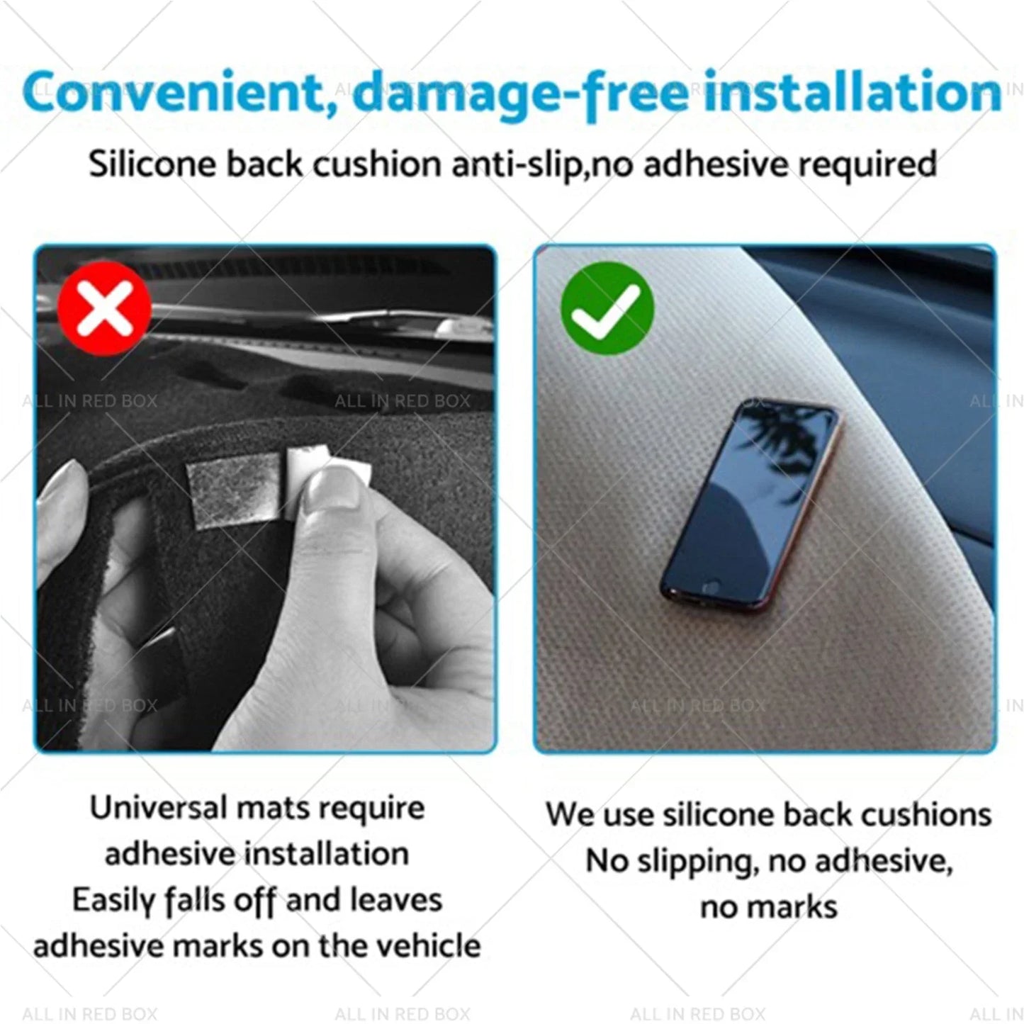 Dash Mat Microfiber Leather for LDV T60 Ute (2017-2024) Non-Slip