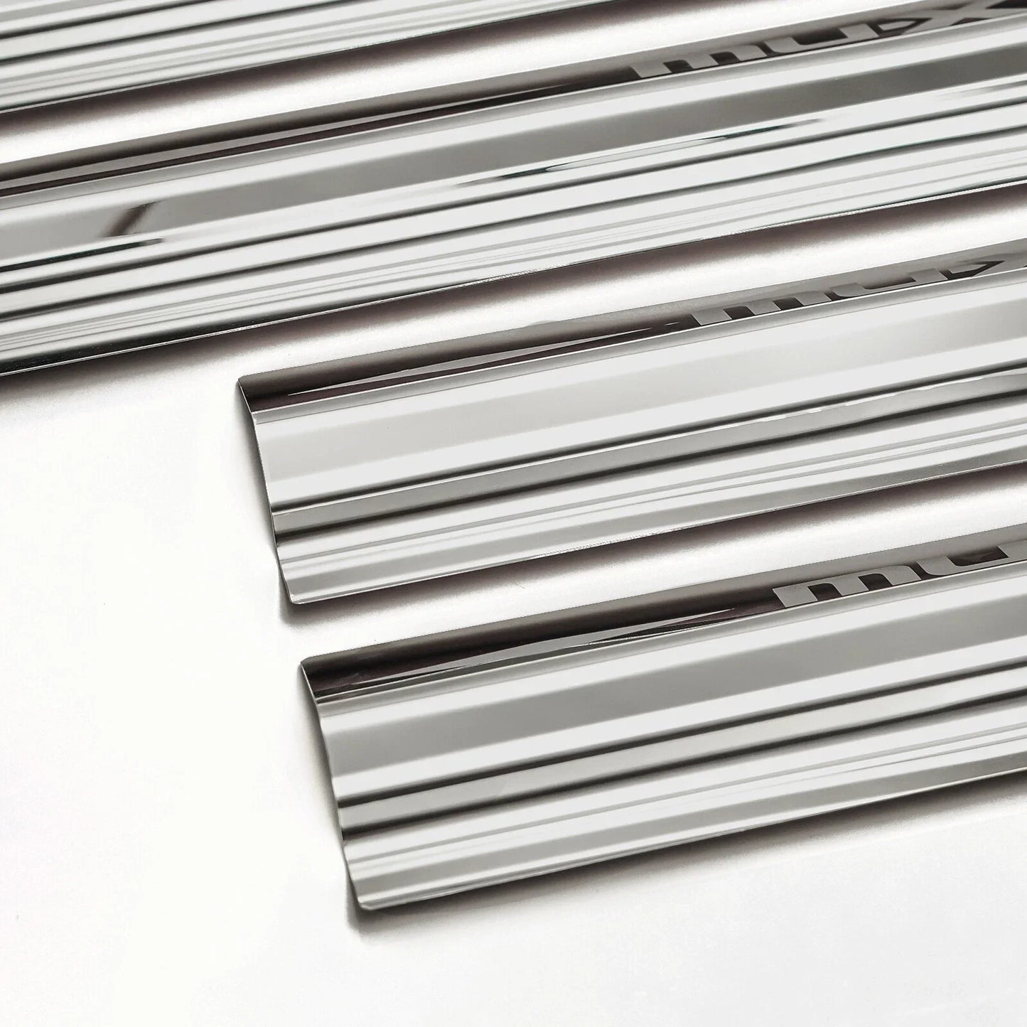 4x Stainless Steel Kick Plates for Isuzu MU-X SUV (2012-2020)