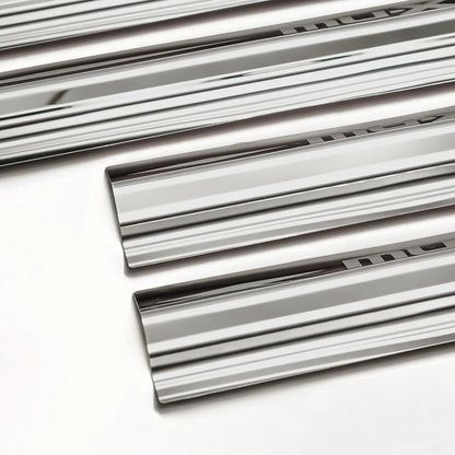 4x Stainless Steel Kick Plates for Isuzu MU-X SUV (2012-2020)