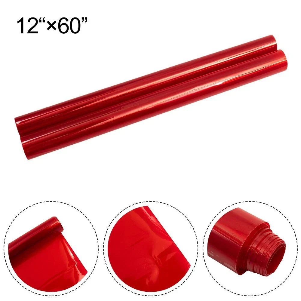 Headlights / Red Vinyl Tint Wrap / Taillight Cover Sticker for Car