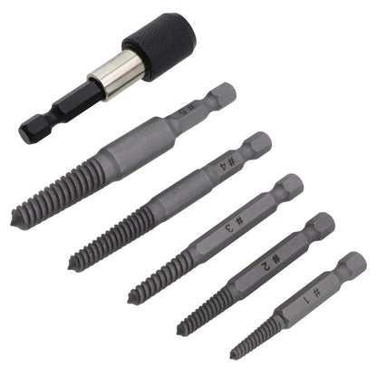 6 x Stud Screw Extractor Remover for Pipes Bolt Easy Out Tool