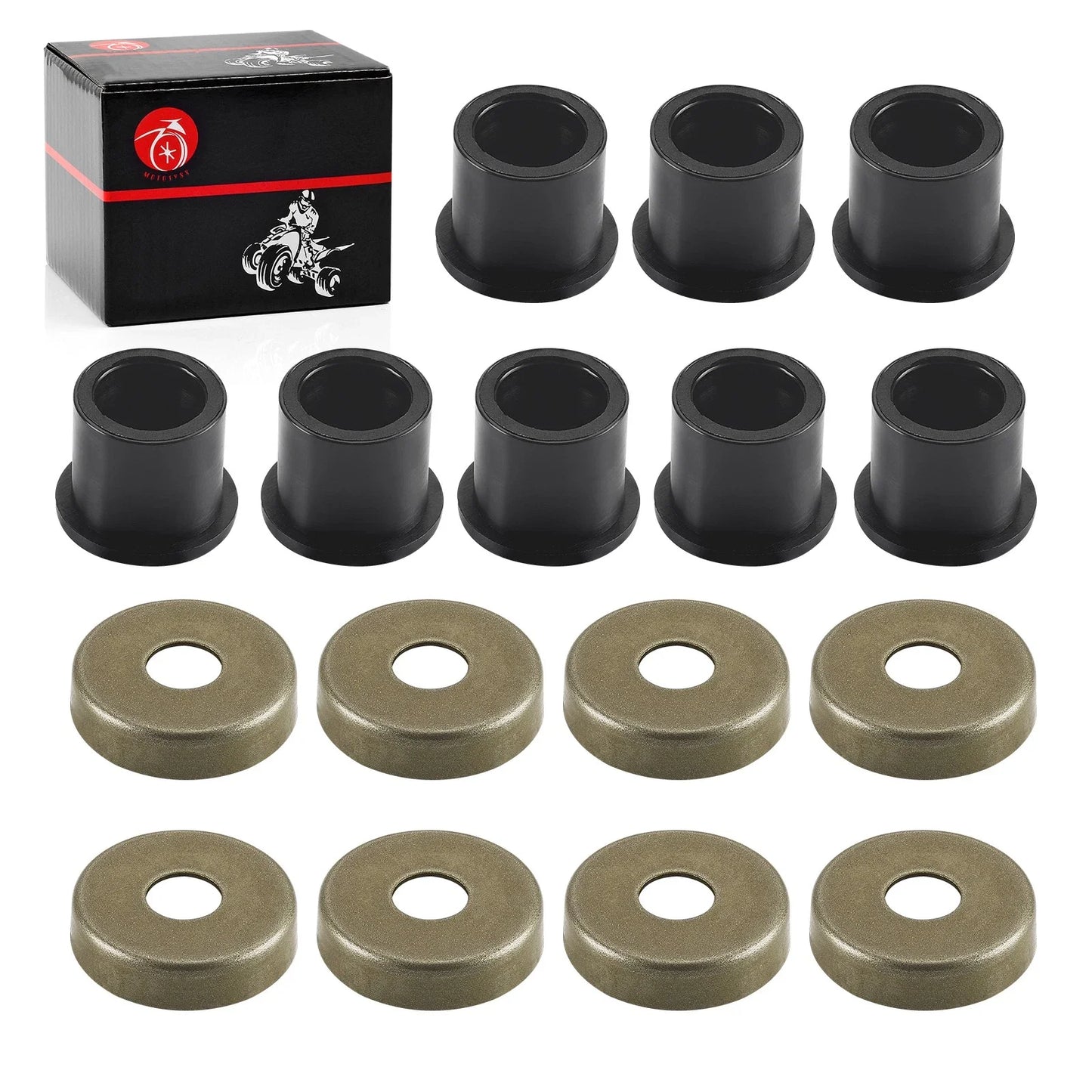 8Pcs Front A-Arm Bushing & Cap for Polaris Phoenix (2005–2021)