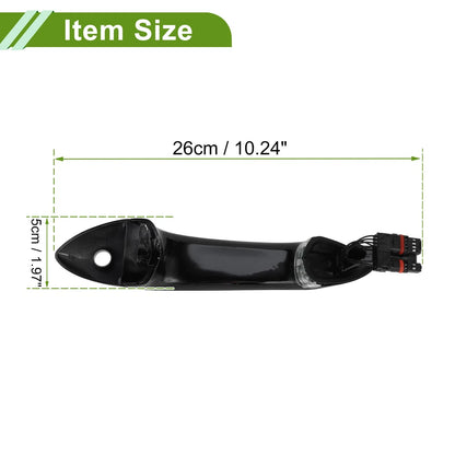 Exterior Door Handle for BMW F07 Front Left - Silver Tone Black