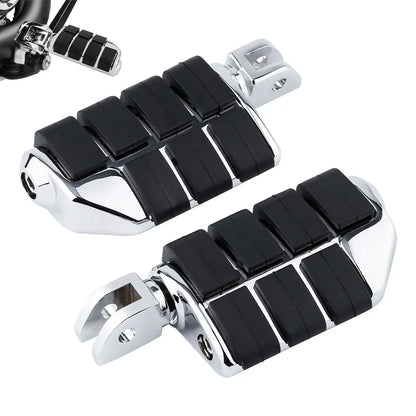 2x Footpegs Footrests Chrome Driver for Harley Softail Street Bob (2018-2025)