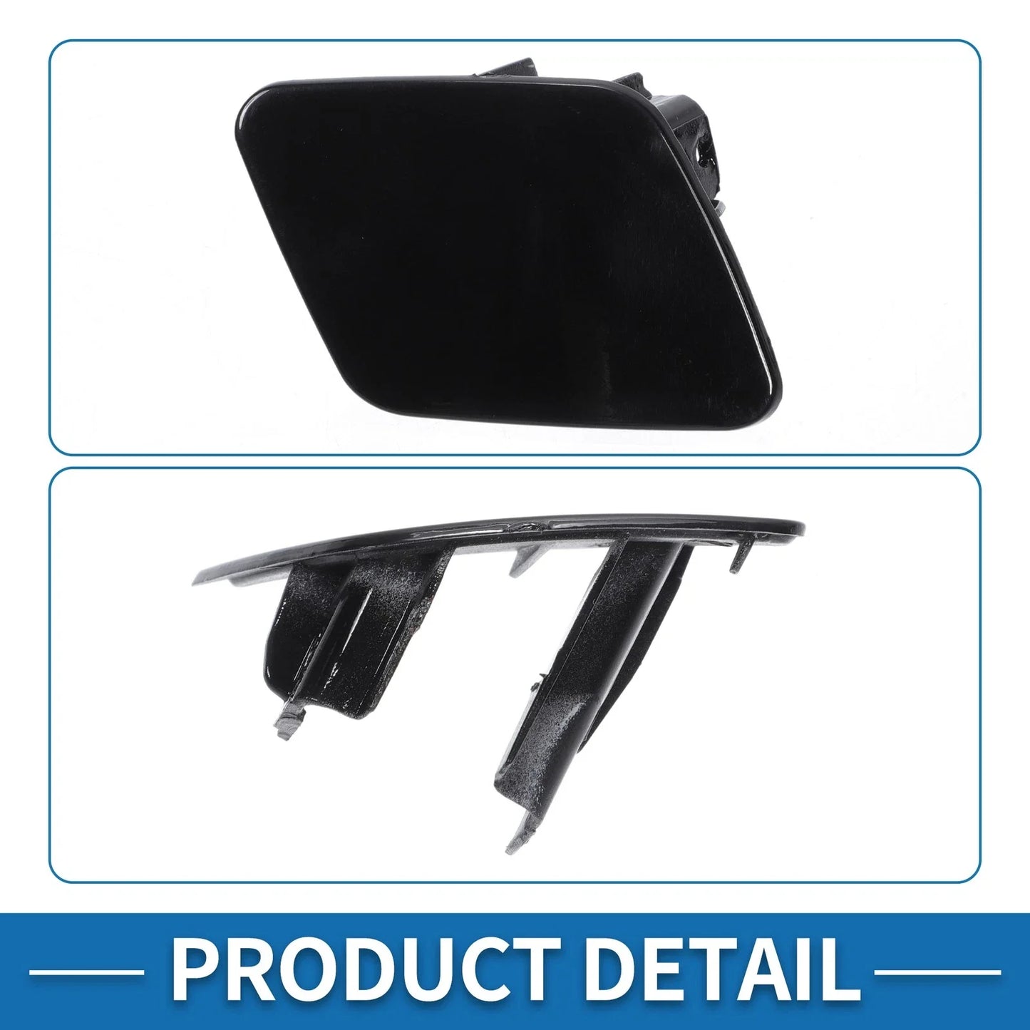 Right Side Bumper Headlight Washer Nozzle Cover Cap for BMW 1 Series Black