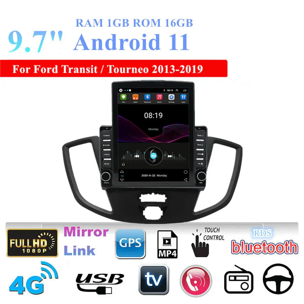 9.7" Android 11 Car Stereo GPS for Ford Transit Custom (2013-2019)
