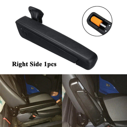 Black PU Leather Adjustable Right Seat Armrest for Car RV Van Truck