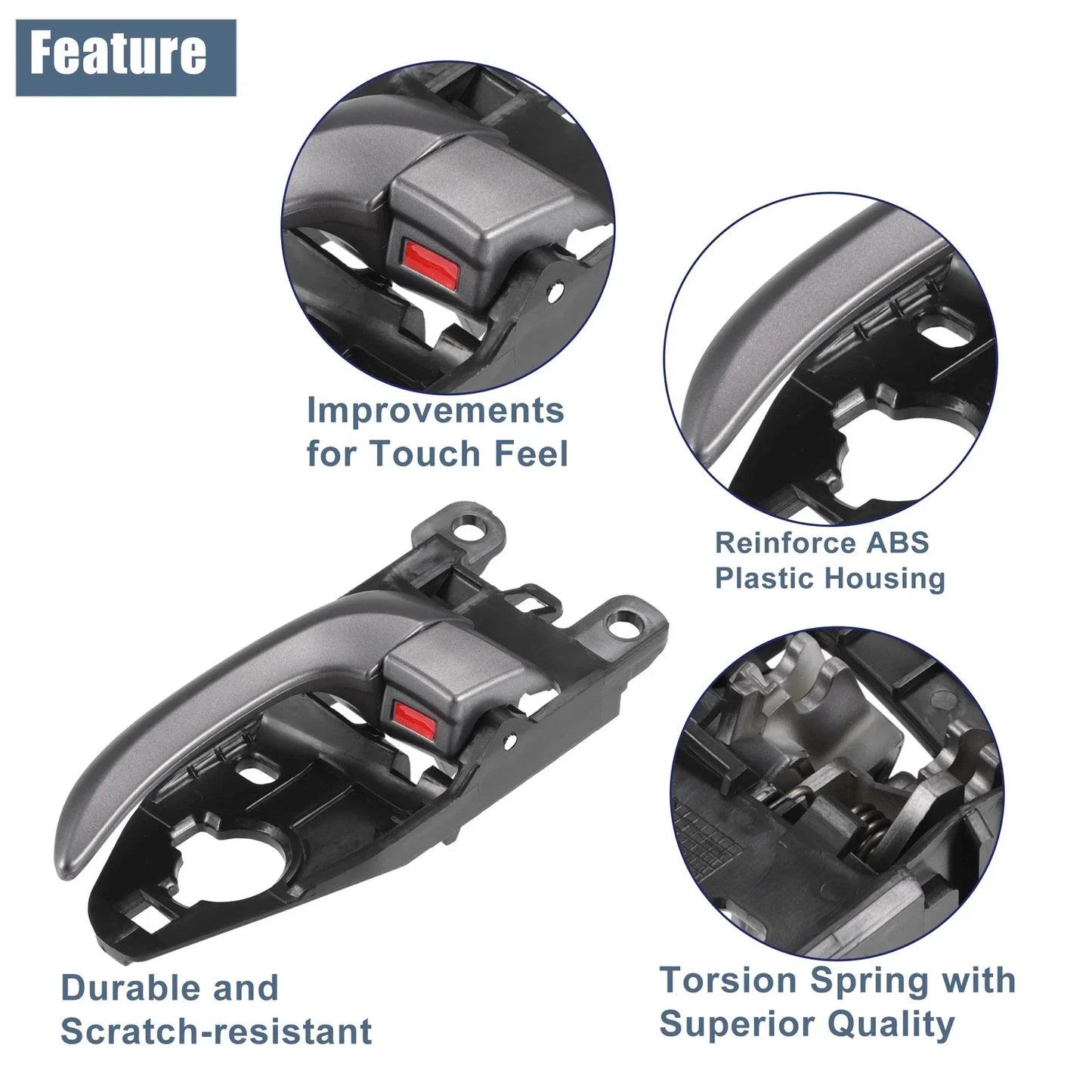 Front Rear Left Interior Door Handle for Hyundai Elantra (2011-2016)