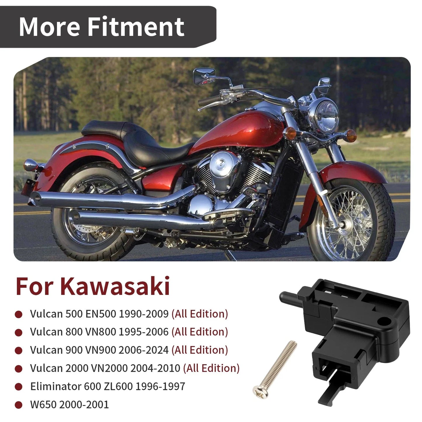 Left Clutch Lever Switch for Kawasaki Vulcan 800 VN800 (1995–2006)