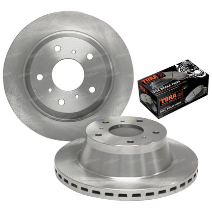 2 x Front Disc Rotors + Brake Pads V6 for Toyota Lexcen VR VS (1993–1997)