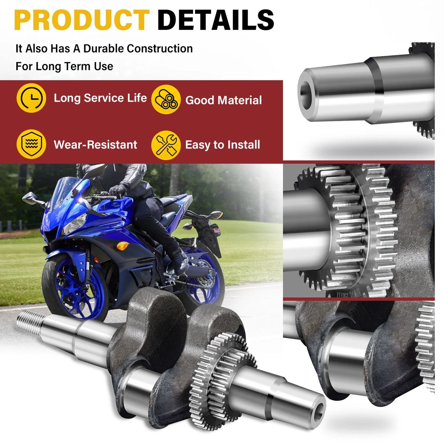357cc Crankshaft Connecting Rod 0.5mm Piston Valve Yamaha G21 A (2001–2004)
