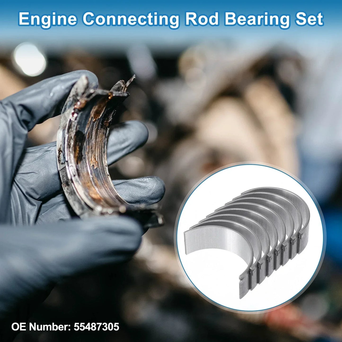 Connecting Rod Bearing Set for Chevrolet Blazer (2020-2024) - 8 Pcs
