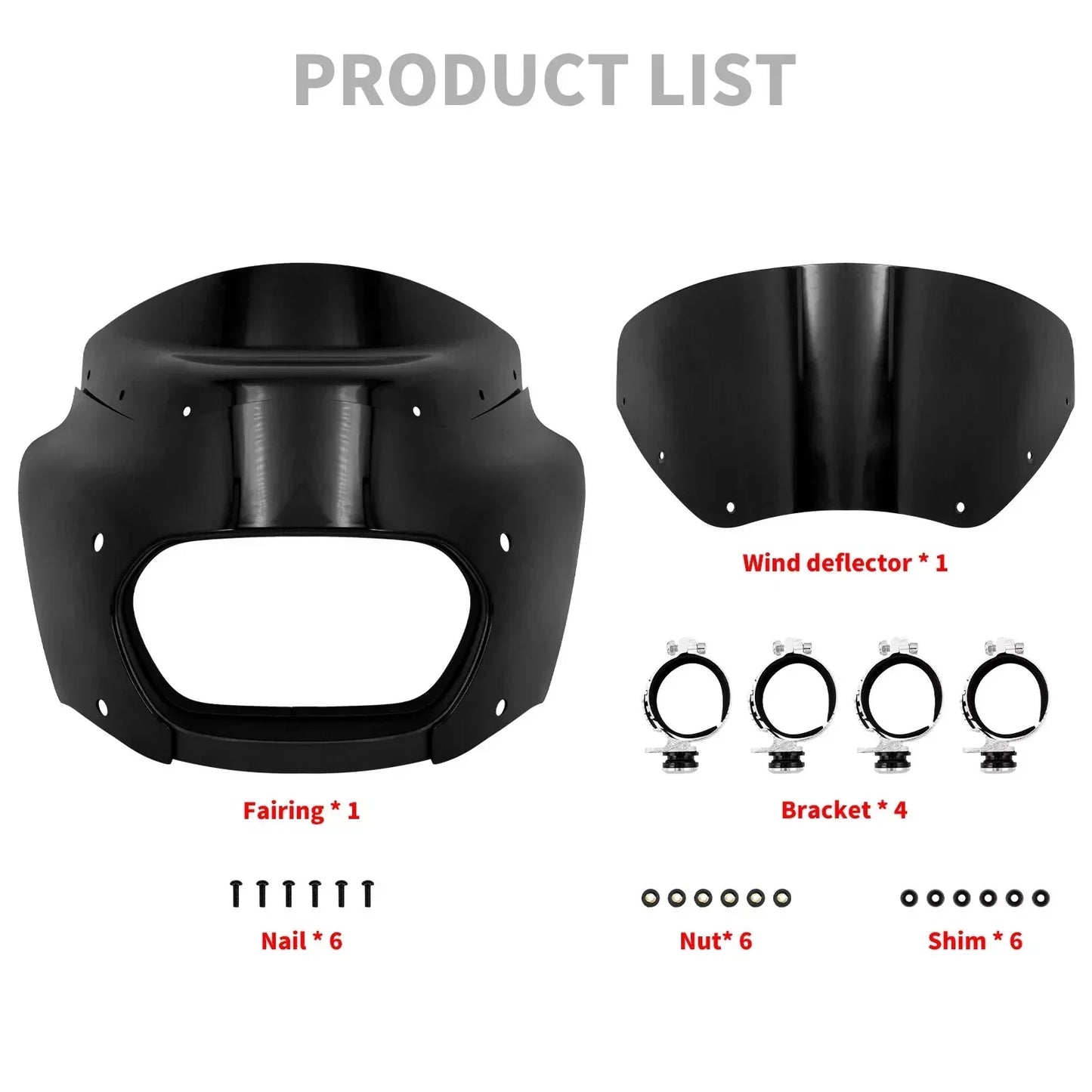 Front Cowl Headlight Fairing Cover for Harley Softail Fat Bob (2018-2023)